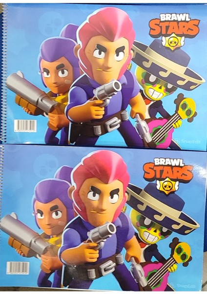 Brawlstars Figürlü Resim Defteri 35CM*25CM (Toplam 2 Adet)