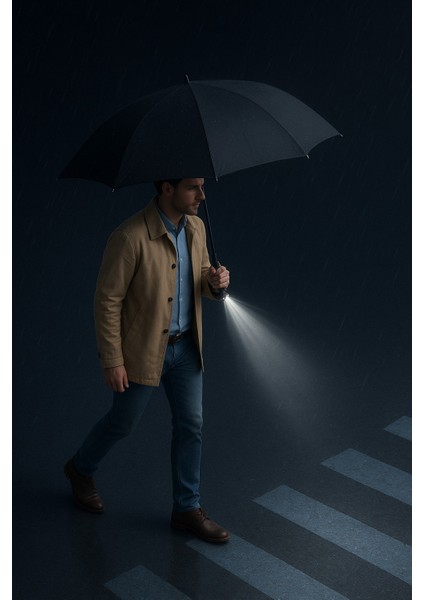 Siyah El Fenerli Şemsiye LED Işıklı fırsatları