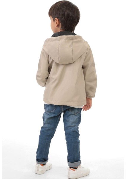 Erkek Çocuk Astarlı Su ve Rüzgar Geçirmez Kapüşonlu Çift Fermuarlı Yağmurluk indirimleri