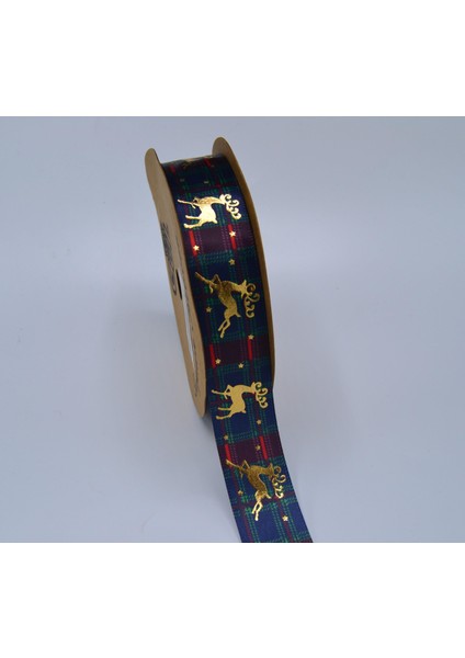 Yılbaşı Baskılı Kurdele 2.5 cm modelleri