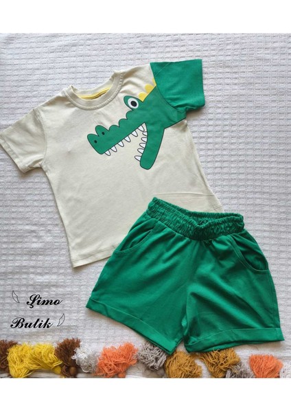 Erkek Çocuk Şortlu Takım, Timsahlı