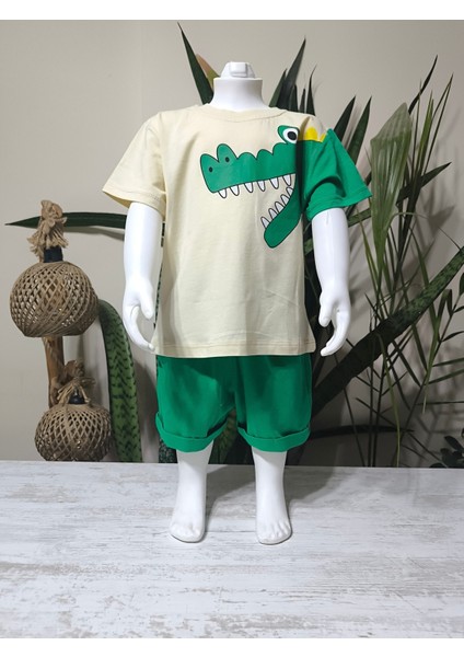 Erkek Çocuk Şortlu Takım, Timsahlı