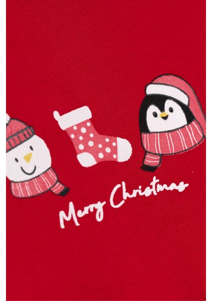 Kırmızı Yılbaşı Temalı Tül Etekli Kız Bebek Elbise - Annabel fiyatları