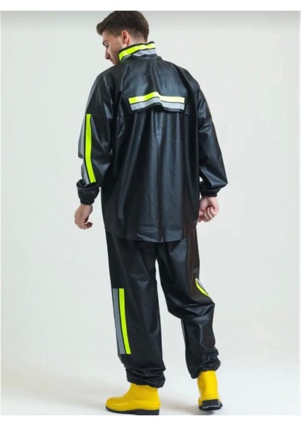 Motofit Reflektörlü Su Geçirmez Motorcu Kurye Yağmurluk Pvc Kumaş fiyatları