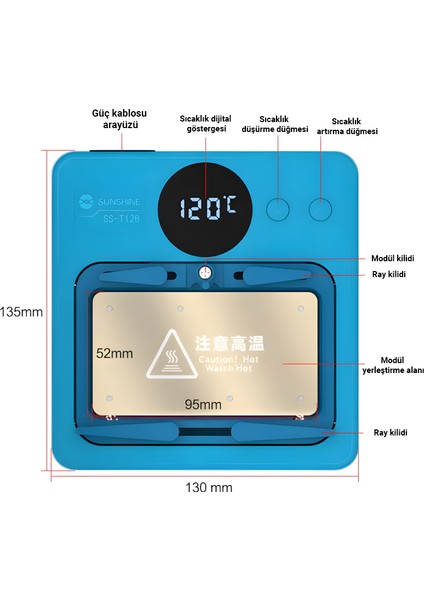 SS-T12B | Akıllı Modüler Isıtma Platformu (Evrensel Anakart Ayırma ve Çip Tamiri Için, Sıcak Hava Tabancası Gerektirmez) fırsatları