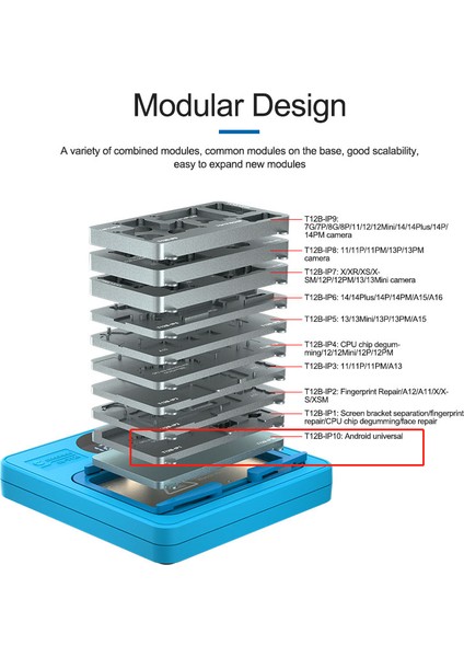SS-T12B | Akıllı Modüler Isıtma Platformu (Evrensel Anakart Ayırma ve Çip Tamiri Için, Sıcak Hava Tabancası Gerektirmez)