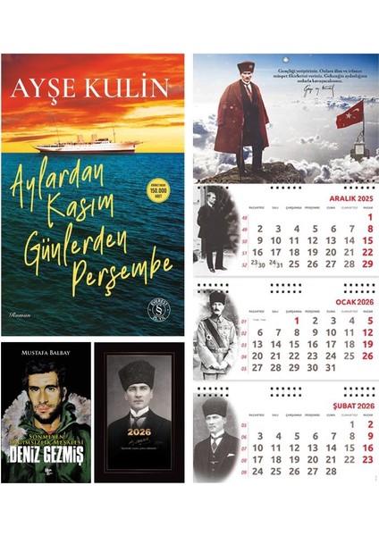 Aylardan Kasım Günlerden Perşembe ve Bitmeyen Deniz Gezmiş - Kalpaklı Ajanda - Sakarya Duvar Takvimi