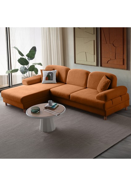 Aries Yataklı Sandıklı Köşe Takımı Turuncu Sol Köşe