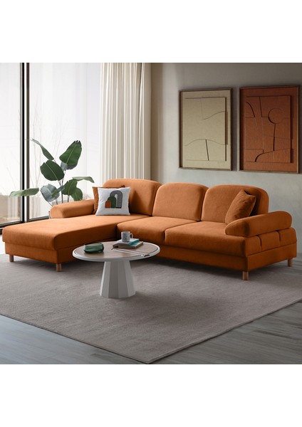 Aries Yataklı Sandıklı Köşe Takımı Turuncu Sol Köşe fırsatları