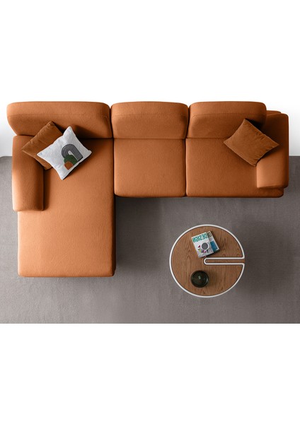 Aries Yataklı Sandıklı Köşe Takımı Turuncu Sol Köşe