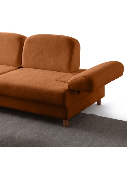 Aries Yataklı Sandıklı Köşe Takımı Turuncu Sol Köşe