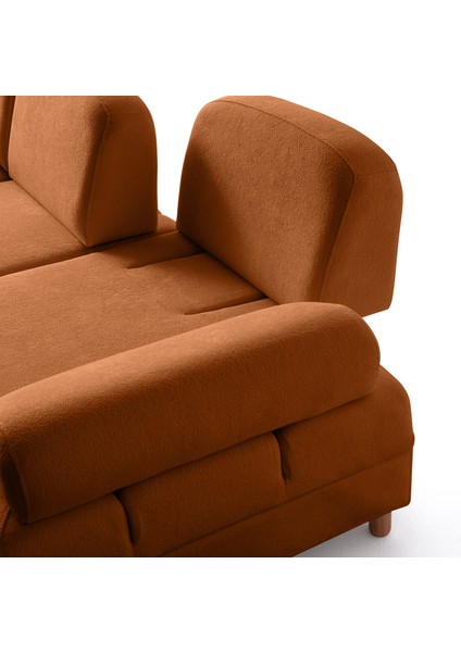 Aries Yataklı Sandıklı Köşe Takımı Turuncu Sol Köşe