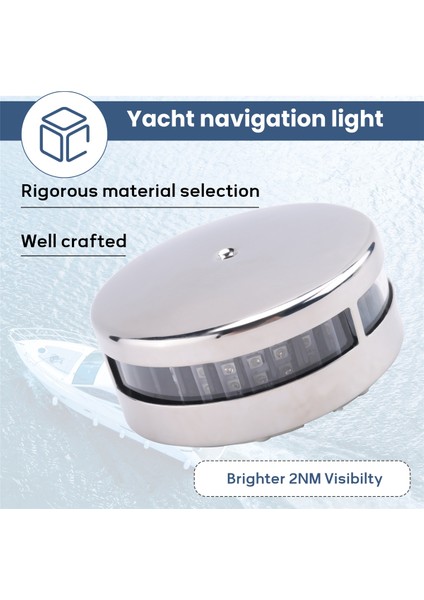 Tekne Işık Iki Renkli Yay Işığı LED Navigasyon Işıkları Kırmızı ve Yeşil Paslanmaz Çelik Deniz Teknesi Duba Yat. (Yurt Dışından) indirimleri