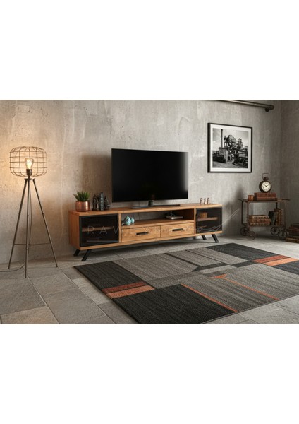 Style Doğal Ahşap Çekmeceli Tv Ünitesi - 210CM fiyatları