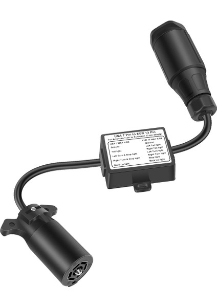 Abd&#39;den Avrupa Römorku Işık Dönüştürücüsü 7 Yolu Düz Soket (Abd Aracı)-13 Pimli Yuvarlak Fişe (Ab Fragman) (Yurt Dışından) fırsatları