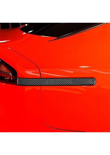 Karbon Fiber Arka Işık Amblemleri Yan Lamba Çizgileri Kia Stinger Için Trim 2018-2023 Siyah (Yurt Dışından) fırsatları