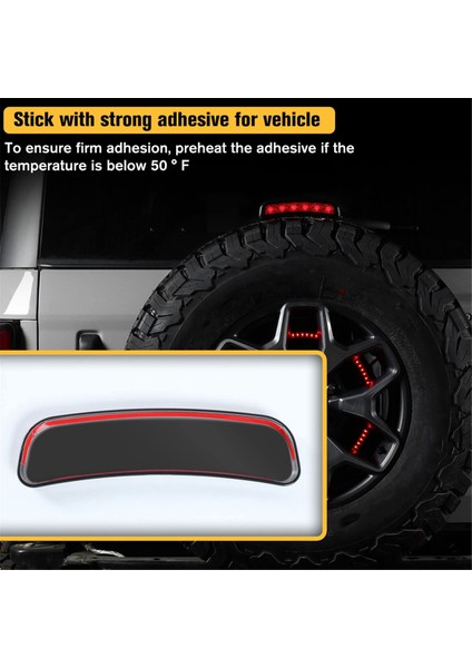 Ford Bronco Için 2021 2022 2023 3. Fren Işık Kapağı, Üçüncü Yüksek Montaj Durdurma Işığı Kapağı Aksesuarları, Smoke Siyah (Yurt Dışından) fırsatları