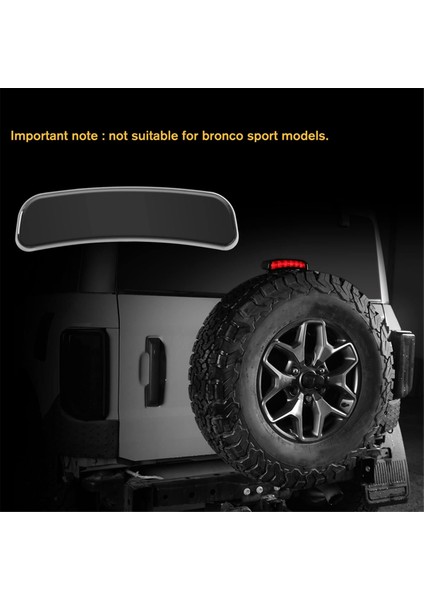 Ford Bronco Için 2021 2022 2023 3. Fren Işık Kapağı, Üçüncü Yüksek Montaj Durdurma Işığı Kapağı Aksesuarları, Smoke Siyah (Yurt Dışından) indirimleri