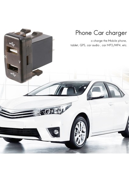 Araba Şarj Cihazı Çift USB Port Şarj Volt Ekran Adaptörü Toyota Mavisi Için Uygun (Yurt Dışından) fiyatları
