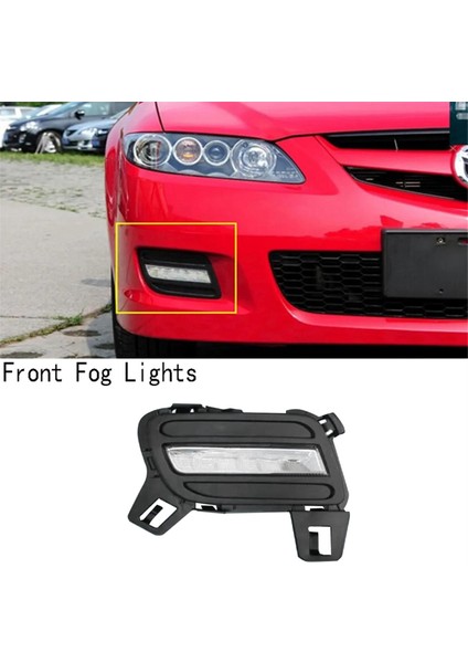 Sağ Ön Sis Farları Mazda Için Sinyal Işığını Çevirir 6 2008-2013 Gündüz Koşu Işıkları (Yurt Dışından) indirimleri