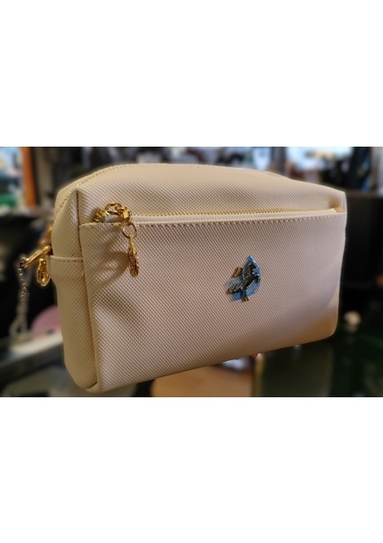 Kadın Çapraz Çanta Dikdörtgen 3 Fermuarlı