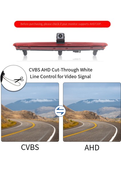 Cvbs-Ahd 170 ° Geniş Açılı Araba Fren Lambası Vw T5 2003-2016 Taşıyıcı Tek Kapı (Yurt Dışından) indirimleri