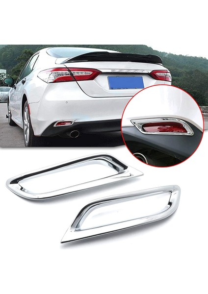 Araba Abs Krom Arka Sis Lambası Dekoratif Çerçeve Sis Farları Kapak Toyota Camry 2018-2020 (Yurt Dışından) indirimleri
