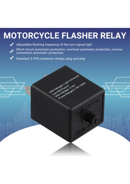 LED Flaşör Rölesi, 12V 3 Pimli Ayarlanabilir LED Flaşör Röle Turn Sinyal Işık Yanıp Söner Otomotiv Motosikleti (Yurt Dışından) indirimleri