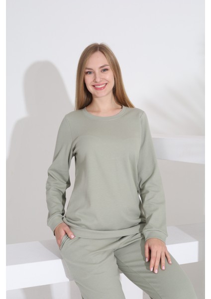 %100 Pamuk Petek Örgü Kumaş Uzun Kol Manşetli Cepli Kadın Pijama Takımı 98520 fırsatları