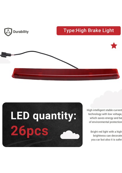 Araba Yüksek Montaj Durdurma Lambası 3. Üçüncü Fren Işığı Arka Kuyruk Işığı Vw Golf Mk5 Mk6 R32 Polo Passat 1K6945097 (Yurt Dışından) indirimleri