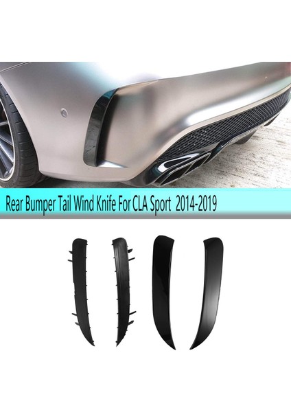 Arka Tampon Çevreler Hava Çöküş Kuyruk Rüzgar Bıçağı Modifiye Modifiye For-Mercedes-Benz Cla Sport 2014-2019 (Yurt Dışından) modelleri