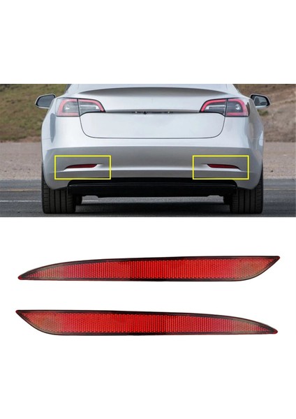 Araba Kuyruk Lambası Işık Arka Tampon Reflektör Isınma Lambası 1077406-00-F 1077407-00-F Tesla Model 3 2017-2022 (Yurt Dışından) fiyatları