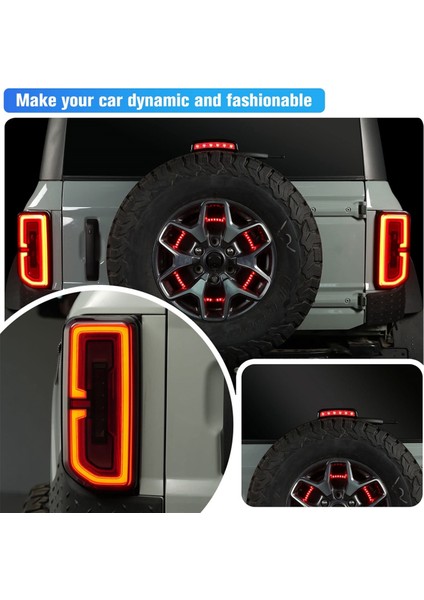 Füme Kuyruk Işık Kapağı ve 3. Fren Işık Örtüsü Ford Bronco 2021-2023 Dış Aksesuarlar Için Korumalar (Yurt Dışından) fiyatları