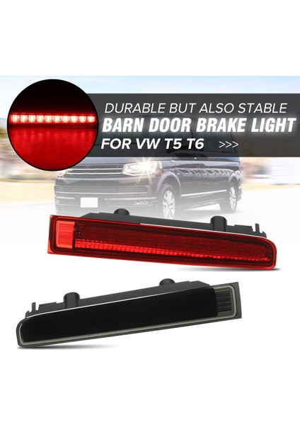 2pcs Araba Üçüncü Yüksek Fren Işık Barn Kapı Arka Fren Işık Yüksek Montaj Durdurma Lambası For-Vw T5 T6 Multel Caravelle 2003-2016 Kırmızı (Yurt Dışından) fırsatları