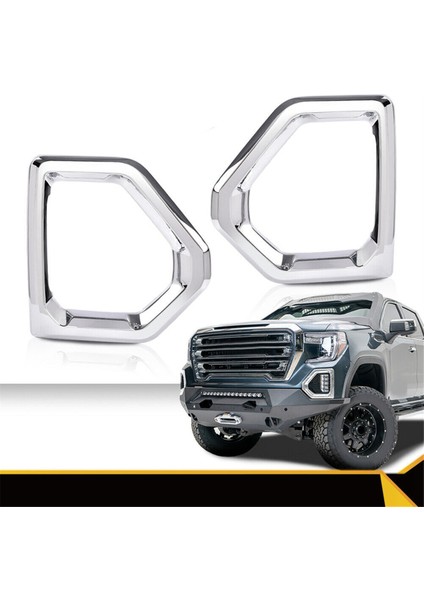 Gmc Sierra Için 2019-2021 Denali Slt Ön Sis Dış Dış Çerçeve Kapak Krom Seti (Yurt Dışından) indirimleri