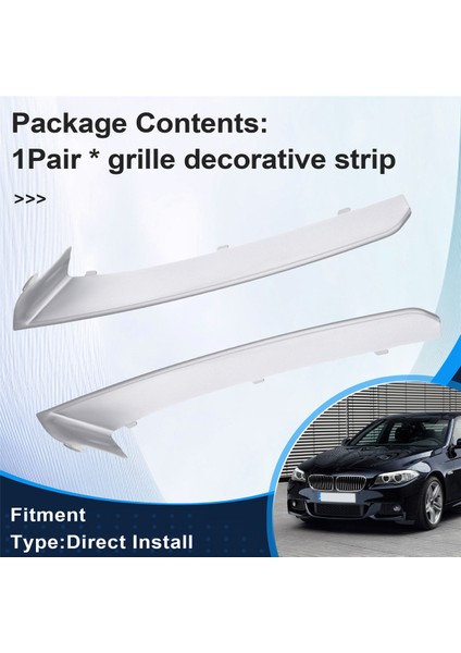 Bmw 5 Serisi F10 F18 51117331763 2017331764 Için Ön Tampon Izgara Dekoratif Şerit (Yurt Dışından) indirimleri