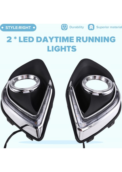 Araba LED Drl Gündüz Koşu Işıkları Mitsubishi Asx 2013 - 2015 Için Gün Işığı Su Geçirmez Sis Kafası Işık Lambası (Yurt Dışından) fırsatları