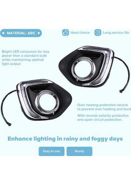 Araba LED Drl Gündüz Koşu Işıkları Mitsubishi Asx 2013 - 2015 Için Gün Işığı Su Geçirmez Sis Kafası Işık Lambası (Yurt Dışından) indirimleri