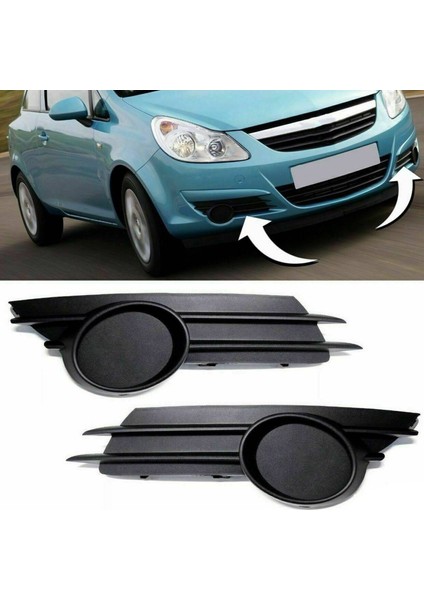 2x Araç Ön Sis Fark Izgara Sis Lambası Kapak Ön Tampon Izgarası Vauxhall Opel Corsa D 2006-2011 13229482 13229483 (Yurt Dışından) fiyatları