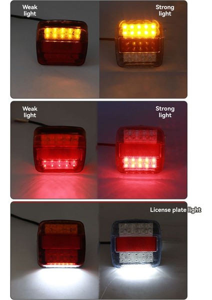 Römork Kamyonu Fren Sinyali Işık Yan Işıkları Için 7 Pimli Fiş Teli Seti Mıknatıslı Evrensel 20 LED 12V Arka Işın (Yurt Dışından) fırsatları