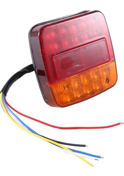 12V LED Kare Lamba Iki Renkli Arka Lamba Araba Malzemeleri Kırmızı Kapak (Yurt Dışından) fiyatları