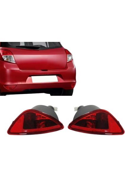 Araba Arka Tampon Işığı Reflektör Lambası Arka Sis Işığı 8200776055 8200776054 Renault Clio Hb 2007-2011 Için (Yurt Dışından) fiyatları