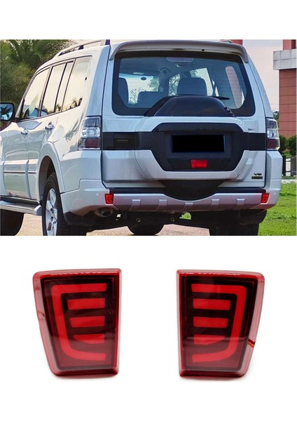 Mitsubishi Için Pajero Için V85 V8 V93 V97 2007-2020 Araba Arka Tampon Durdur Işık Dönüşü Sinyali Işık Uyarı Işık Fren Işıkları B (Yurt Dışından) fiyatları