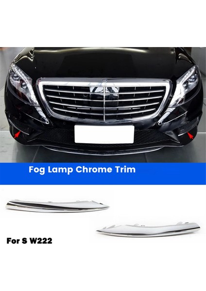 Araba Ön Tampon Izgara Sis Lambası Krom Trim Mercedes Benz S Sınıfı W222 S400L S500L 4matıc 2228852321 2228552421 (Yurt Dışından)