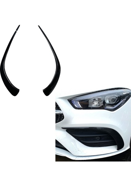 Araba Ön Tampon Ayırıcı Spoiler Canard Hava Bıçağı Surround Trim Mercedes Benz Cla W118 C118 CLA35 2020+ Karbon (Yurt Dışından) fiyatları