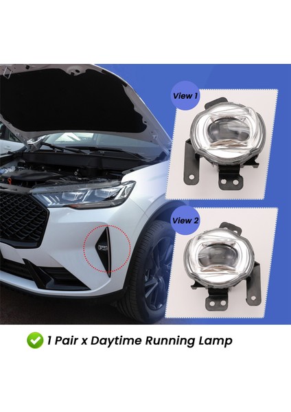 Ön LED Gündüz Koşu Lambası Sis Lambası Montajı Büyük Duvar Haval H6 3. Nesil 4116101XKN01A, 4116100XKN01A (Yurt Dışından) fırsatları
