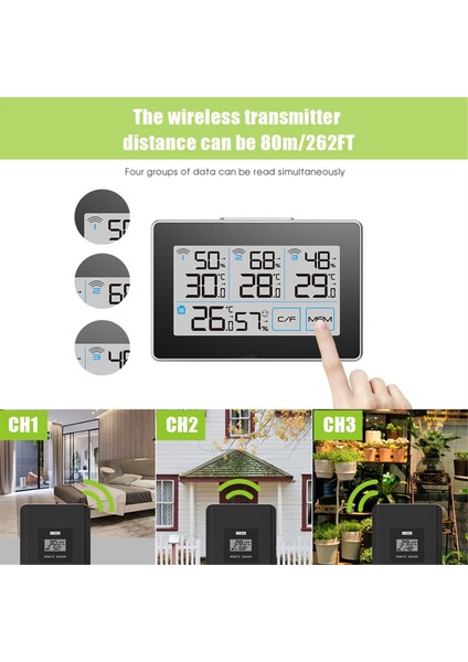Sıcaklık ve Nem Sensörü Dijital Termometre Iç Mekan Higometre Sıcaklık Nem Dijital Hava Monitörü (Yurt Dışından) fiyatları