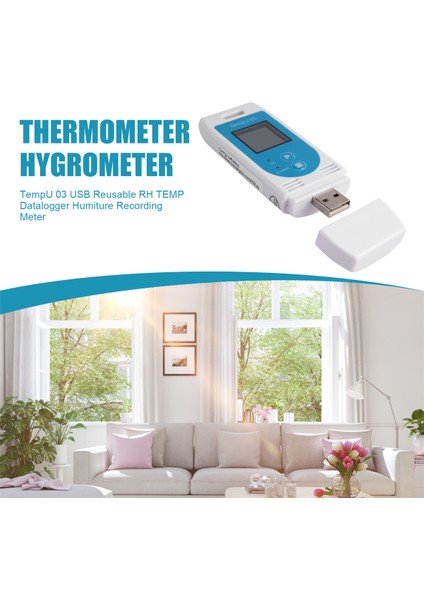 Tempu 03 USB Sıcaklık Nem Veri Günlüğü Yeniden Kullanılabilir Rh Temp Datalogger Kaydedici Nemlendirici Kayıt Ölçer (Yurt Dışından) indirimleri