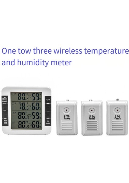 Higometre 100M Kablosuz Dijital Kapalı Dış Mekan Termometresi 3 Sensörlü Ev ve Ofis Için Higrometre Hava Istasyonu (Yurt Dışından) fiyatları