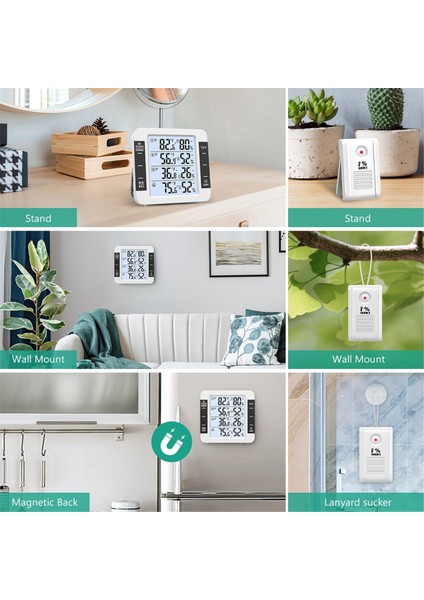 Higometre 100M Kablosuz Dijital Kapalı Dış Mekan Termometresi 3 Sensörlü Ev ve Ofis Için Higrometre Hava Istasyonu (Yurt Dışından) indirimleri